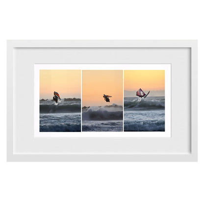 Windsurfers Jumping Waves