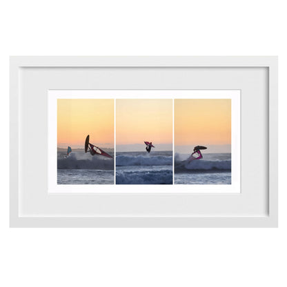 Windsurfers Jumping